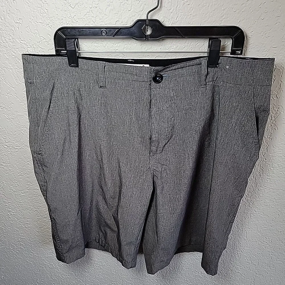 Arizona Jean Co Men’s Size 36 Gray Flat Front Stretch Golf Shorts Chino Casual